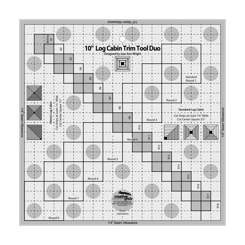 Creative Grids 10in Log Cabin Trim Tool Duo - CGRJAW10 - Image 1